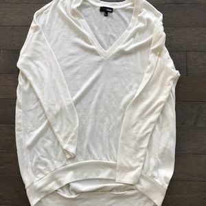 Aritzia Wilfred Free white v-neck sweater